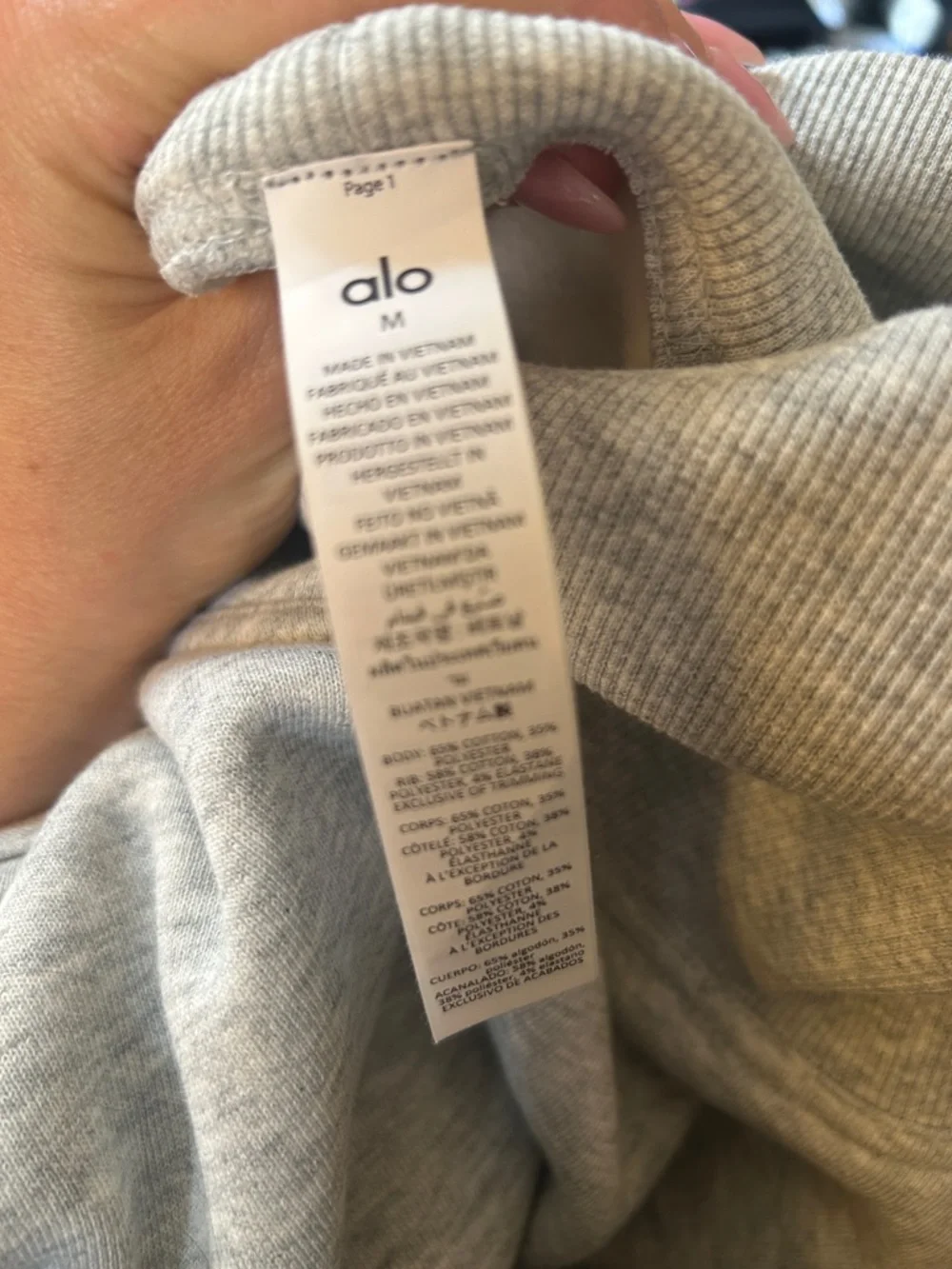 Alo hazy mock neck pullover